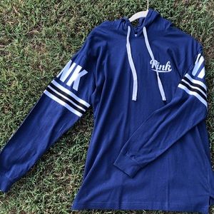 PINK Navy Hoodie Shirt